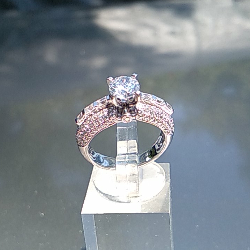 1.85ctw cubic zirconia engagement ring